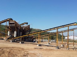 江西建筑垃圾回收處理項目 中意移動式破碎機(jī)在行動